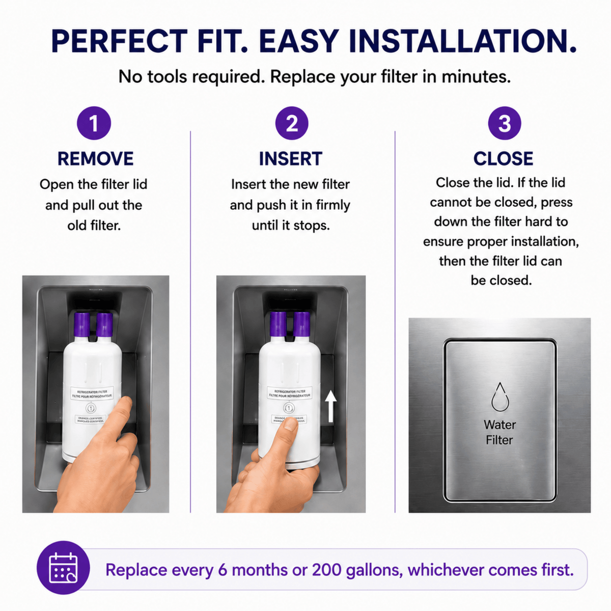 EDR1RXD1 Water Filter Replacement - Compatible with Everydrop® Filter 1