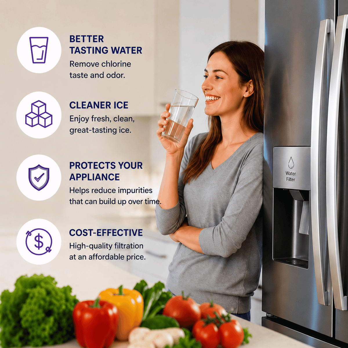 EDR1RXD1 Water Filter Replacement - Compatible with Everydrop® Filter 1