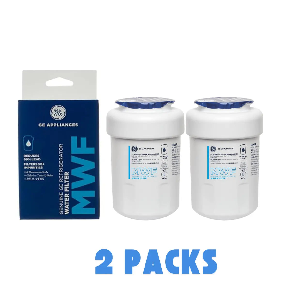 GE MWF Refrigerator Water Filter 2 Pack