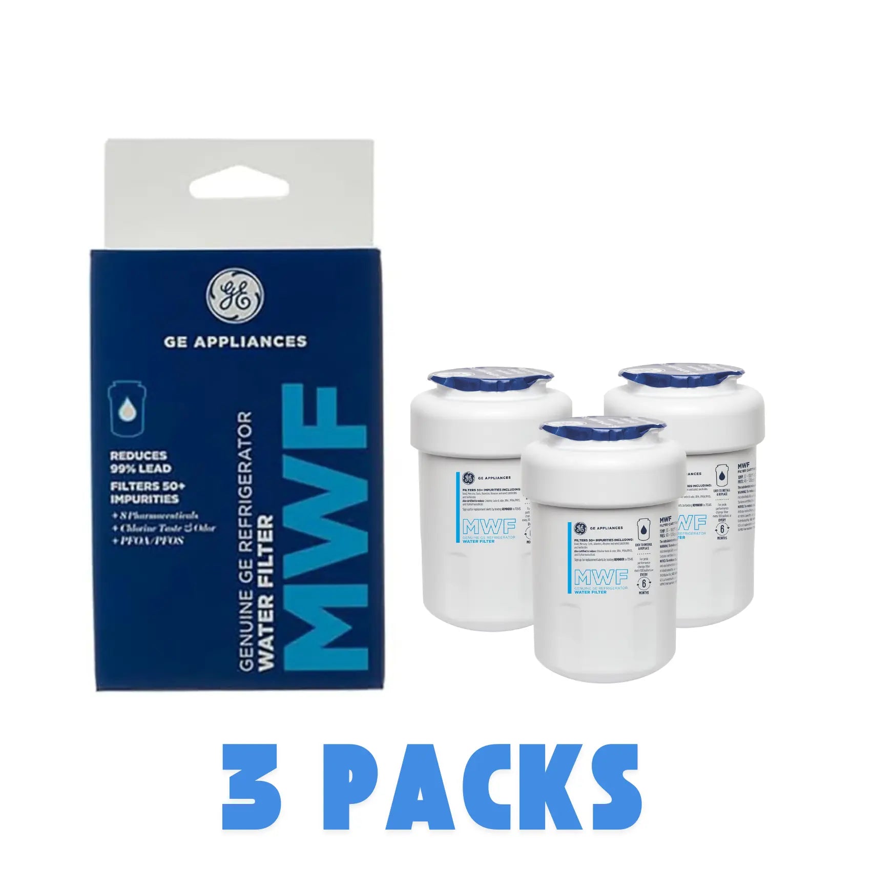 GE MWF Refrigerator Water Filter 3 Pack