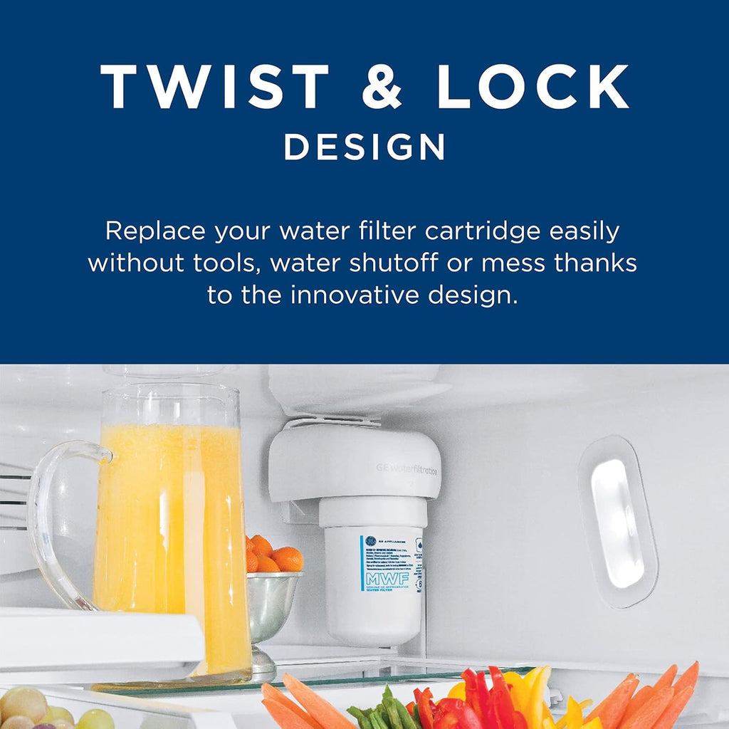 Ge Filter GE MWF Water Filter – Removes Lead, Chlorine & Contaminants – Twist ...