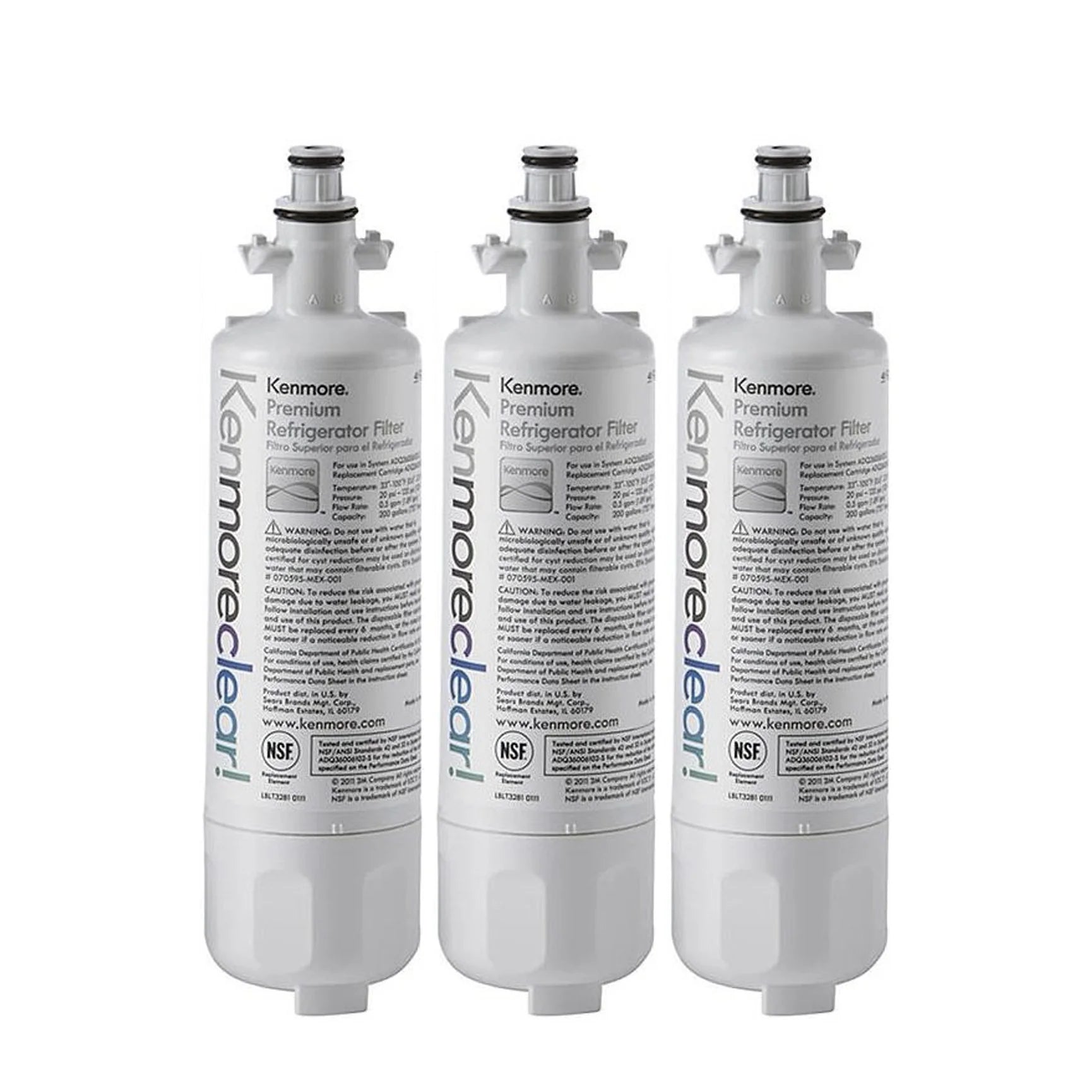 Kenmore Refrigerator Water Filter Clear 3 Pack