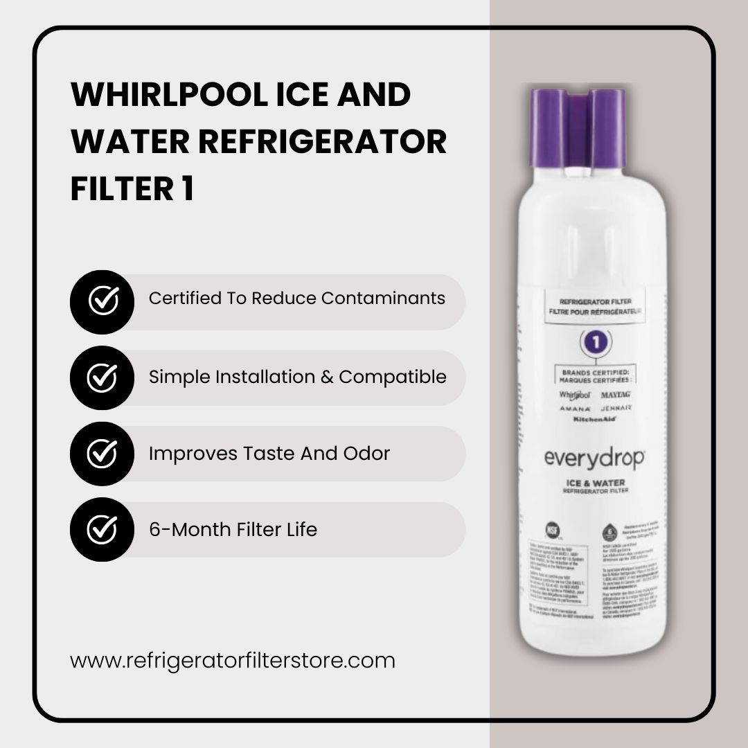 Whirlpool Ice and Water Refrigerator Filter 1, EDR1RXD1